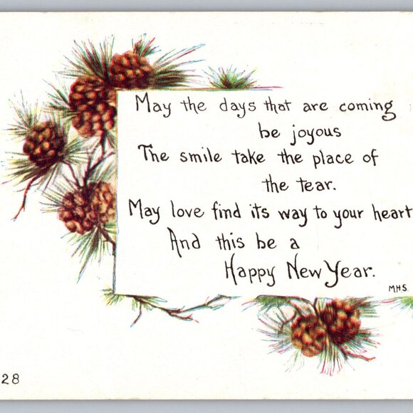 Antique Postcards Lot of 9  New Years Day #1052 - Picture 7 of 9